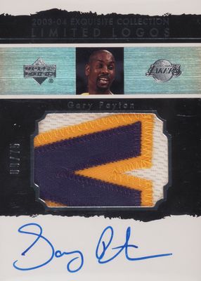 2003 Upper Deck Exquisite Collection #LL-GP Limited Logos Patch Autographs /75