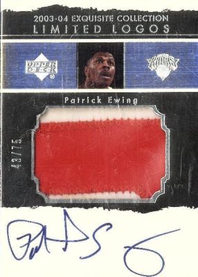 2003 Upper Deck Exquisite Collection #LL-PE Limited Logos Patch Autographs /75