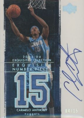 2003 Upper Deck Exquisite Collection #NP-CA Number Pieces Patch Autographs (/15)