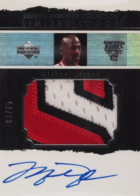 2003 Upper Deck Exquisite Collection #LL-MJ Limited Logos Patch Autographs /75