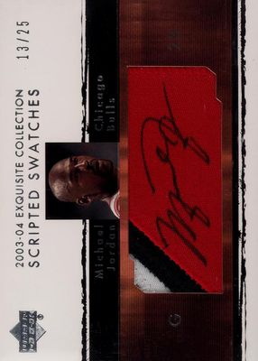 2003 Upper Deck Exquisite Collection #SS-MJ Scripted Swatches Autographs /25