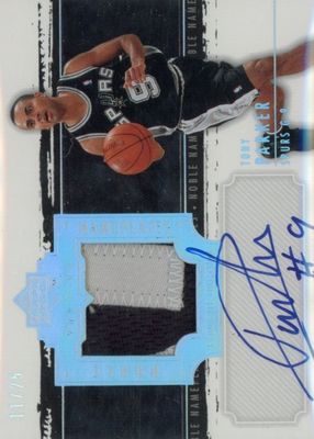 2003 Upper Deck Exquisite Collection #NN-TP Noble Nameplates Patch Autographs /25