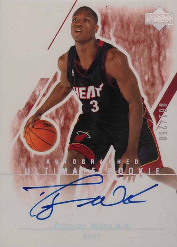 Dwyane Wade 2003 Upper Deck Ultimate Collection #131 Ultimate Rookie Autographs /250 Rookie SGC 8