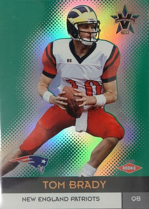 Tom Brady 2000 Pacific Vanguard #139 Base /762 Rookie PSA 8