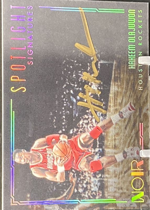 Hakeem Olajuwon 2017 Noir Spotlight Signatures /125 RAW