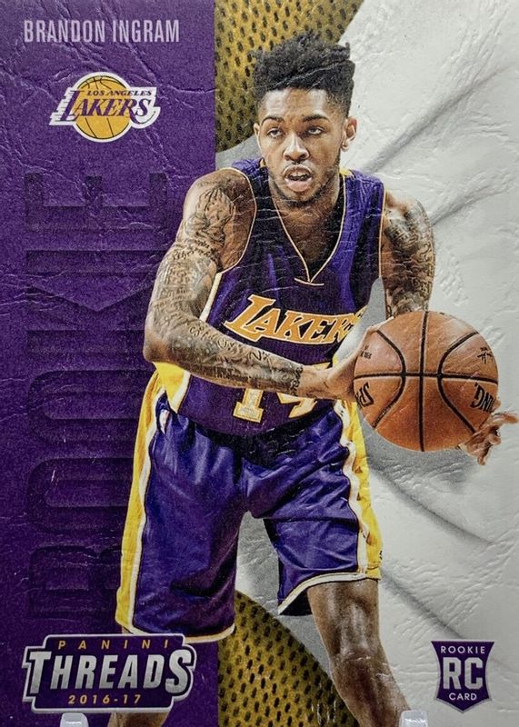 Brandon Ingram 2016 Threads #211 Leather Rookie SGC 10