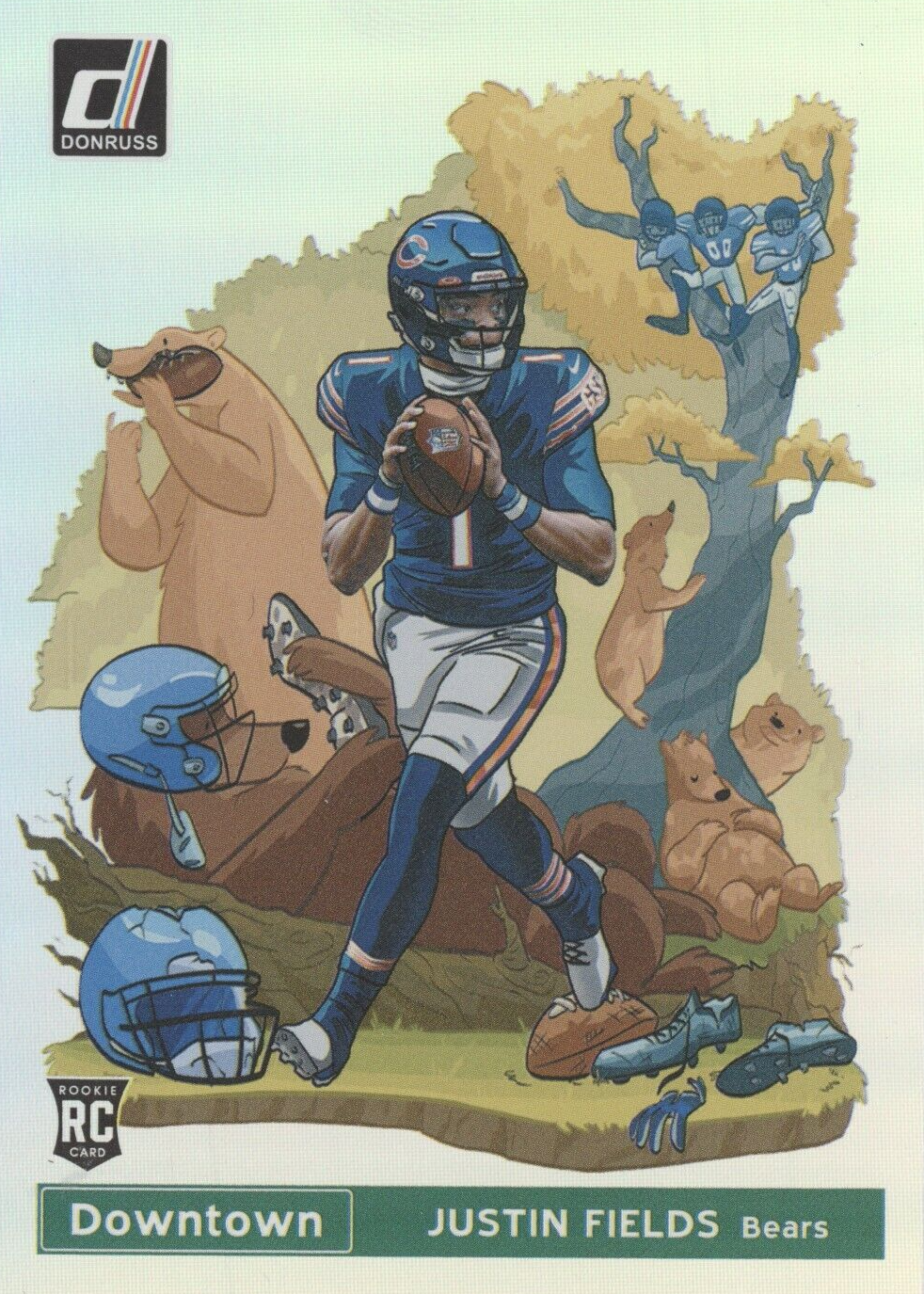 Justin Fields 2021 Donruss #DT-39 Downtown /(SSP) Price Guide