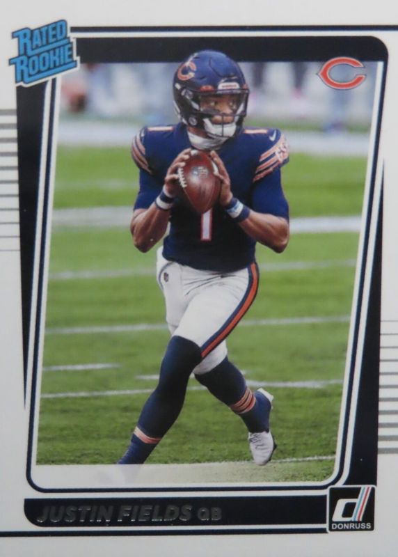 Justin Fields 2021 Donruss #253 Aqueous Test Rookie SGC 9.5