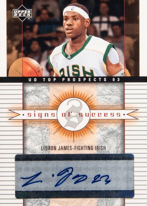 LeBron James 2003 Upper Deck Top Prospects #SS-LJ Signs of Success Rookie PSA 8