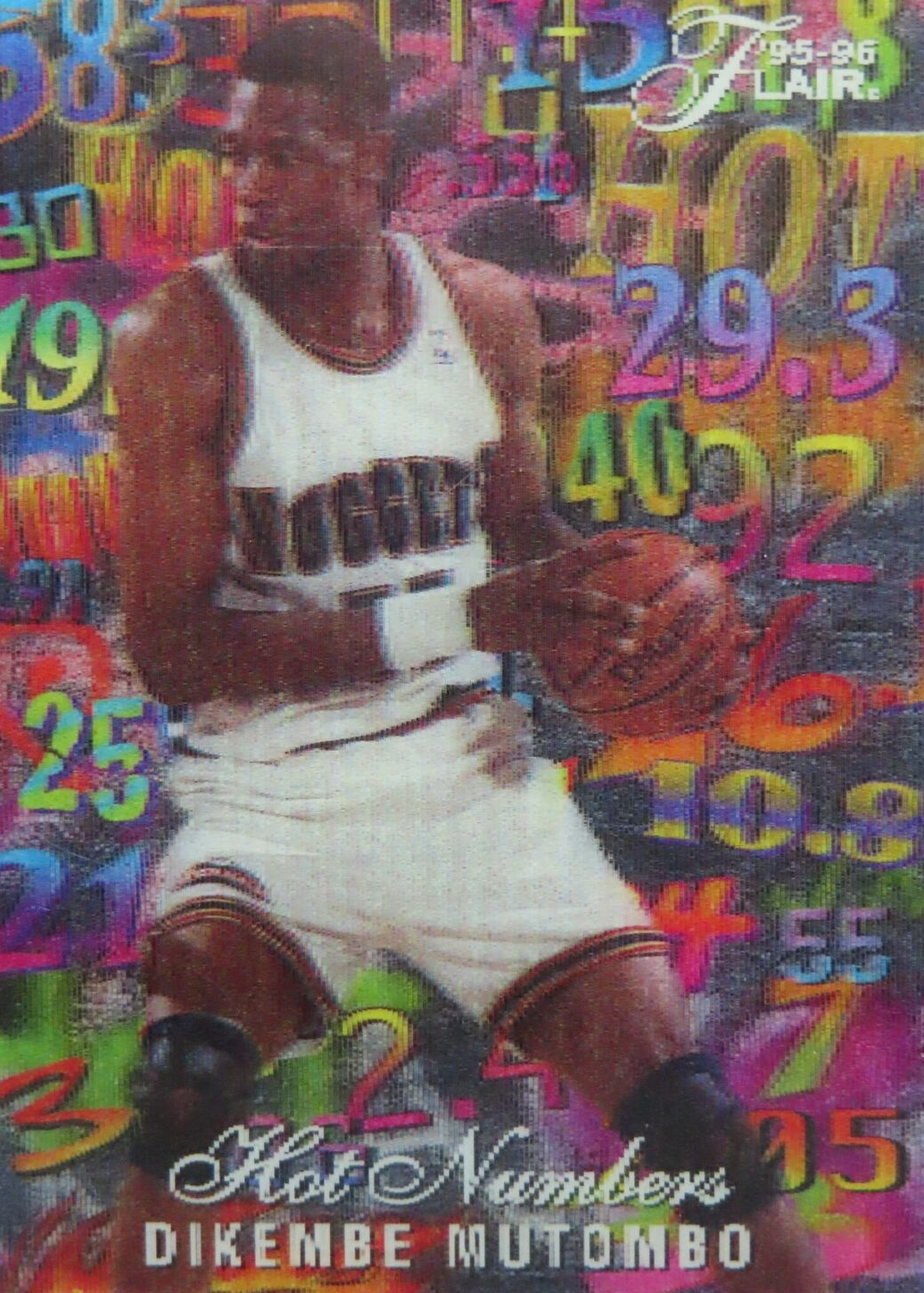 Carte Dikembe Mutombo 2018-19 Panini Vanguard Tri Colour Patch Auto HOF15 10/10