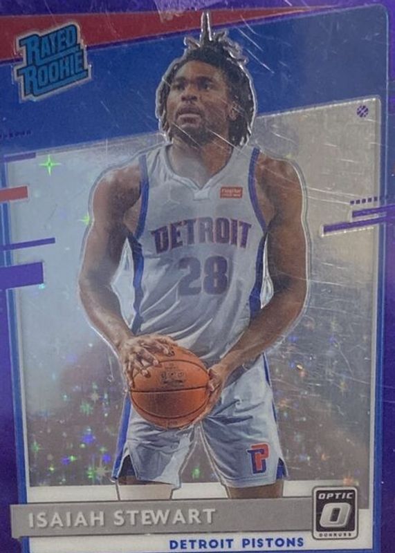 Isaiah Stewart 2020 Optic #166 FOTL Purple Stars /13 Rookie PSA 10