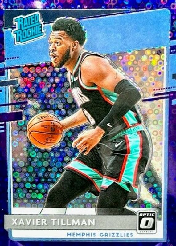 Xavier Tillman 2020 Optic #185 Fast Break Purple /95 Rookie SGC 10