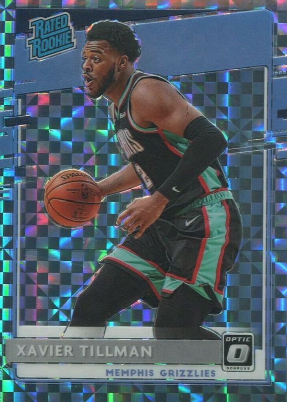 Xavier Tillman 2020 Optic #185 Checkerboard Rookie RAW