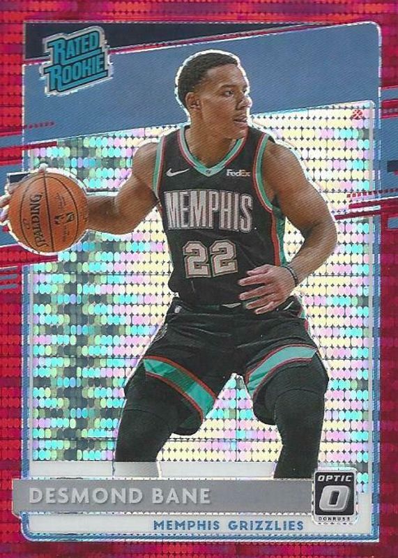 Desmond Bane 2020 Optic #180 Red Pulsar Rookie SGC 9