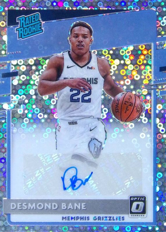 Desmond Bane 2020 Optic #180 Rated Rookie Signatures - Fast Break RAW