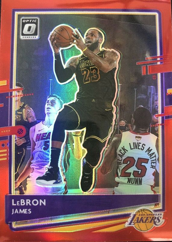 LeBron James 2020 Optic #13 Red /99 PSA 8