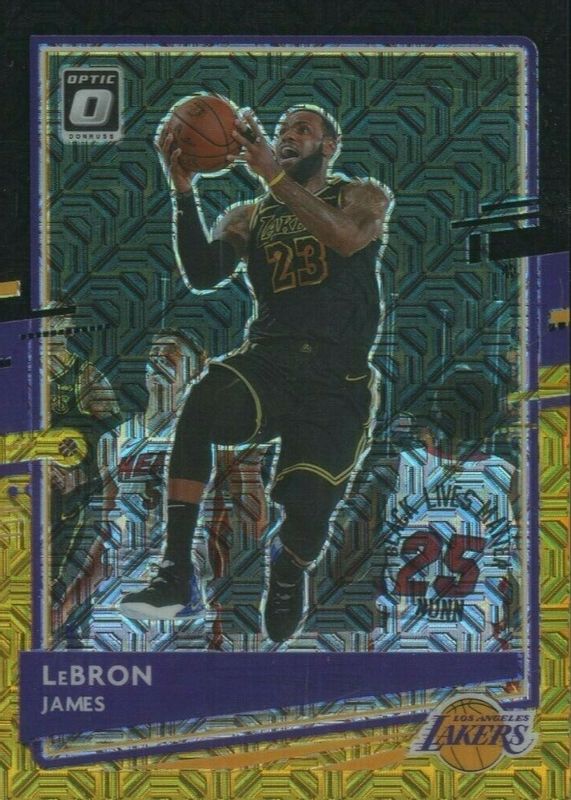 LeBron James 2020 Optic #13 Choice Black & Gold /8 BGS 9.5