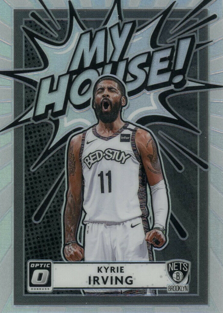 Kyrie Irving 2020 Optic #8 My House! - Holo Price Guide