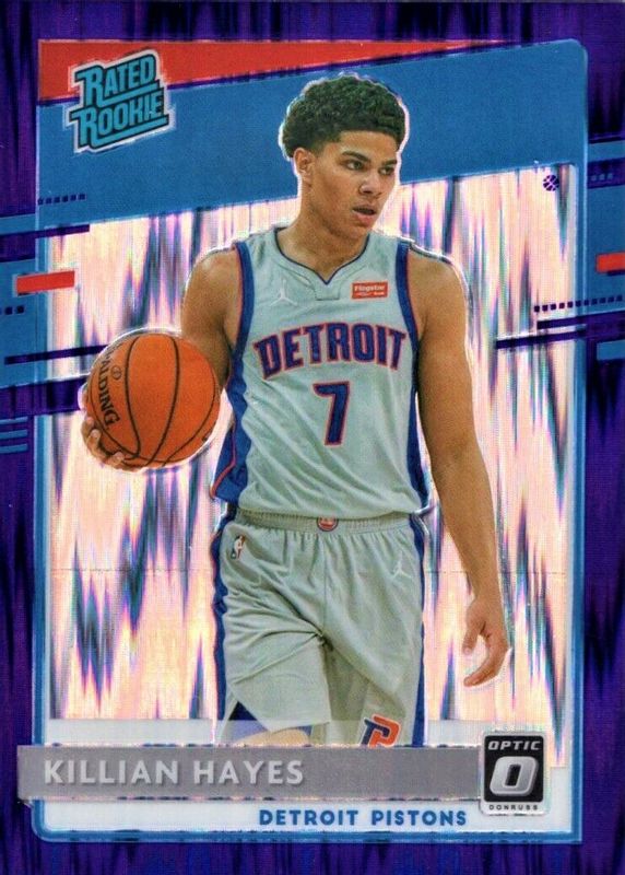 Killian Hayes 2020 Optic #157 Purple Shock Rookie RAW