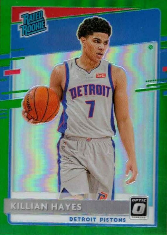 Killian Hayes 2020 Optic #157 Green /5 Rookie PSA 10