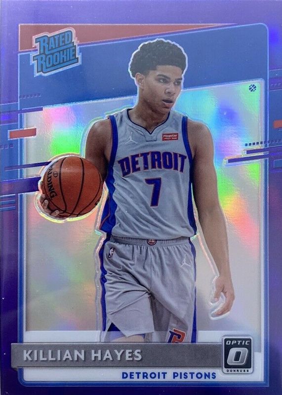 Killian Hayes 2020 Optic #157 Purple Rookie SGC 10