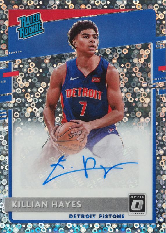 Killian Hayes 2020 Optic #157 Rated Rookie Signatures - Fast Break RAW
