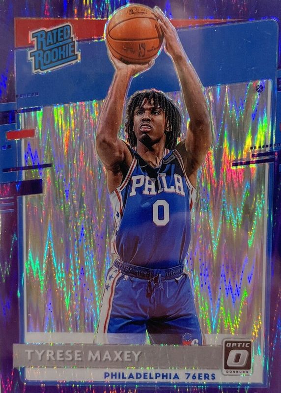 Tyrese Maxey 2020 Optic #171 Purple Shock Rookie PSA 9