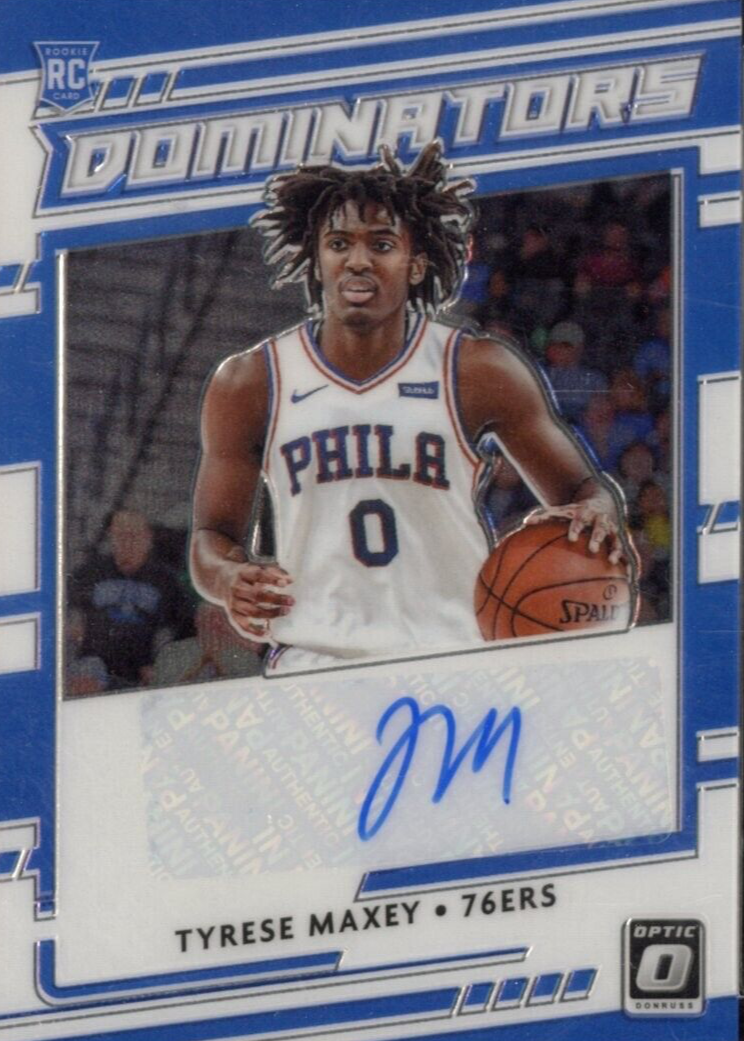 【希少】ファーマーズインシュアランス2019 サインフラッグ ローリーマキロイ Tyrese Maxey 2020 Optic #RDS-MAX Rookie Dominators Signatures /99