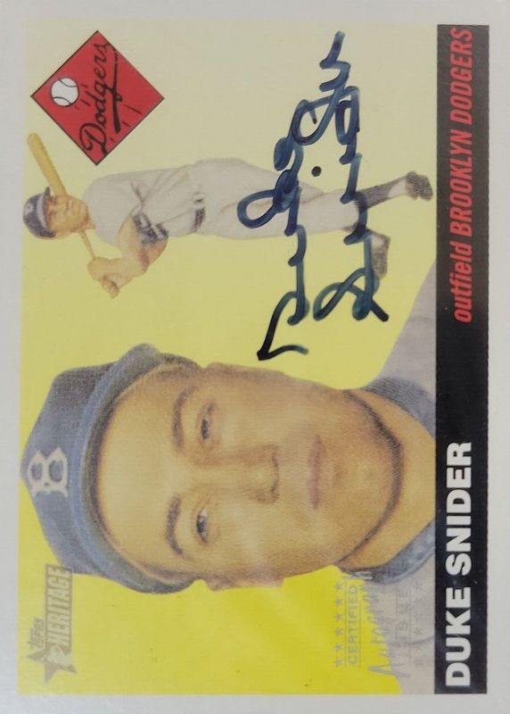 Duke Snider 2004 Topps Heritage #RO-DS Real One Autographs BGS 10 PRISTINE