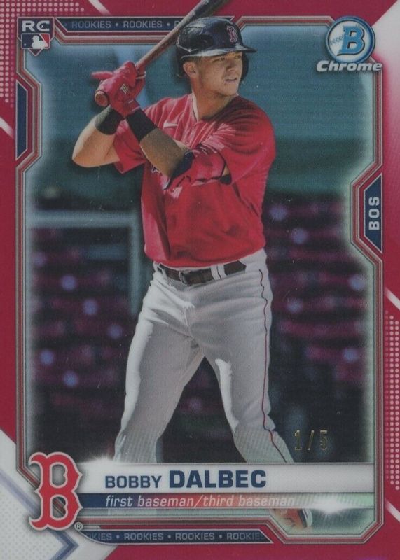 Bobby Dalbec 2021 Bowman Chrome #1 Red Refractor /5 Rookie PSA 10