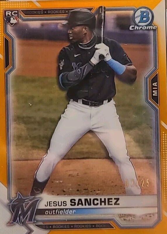 2021 Bowman Chrome #35 Orange Refractor /25