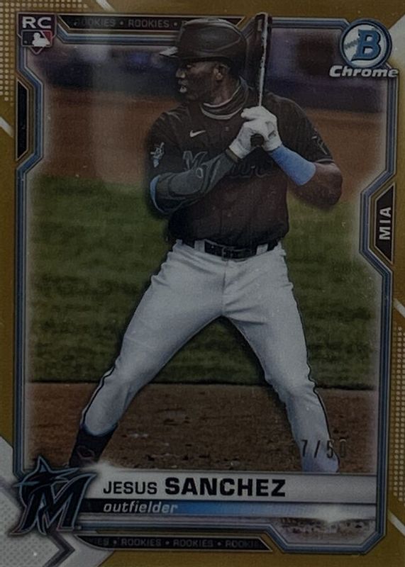 2021 Bowman Chrome #35 Gold Refractor /50