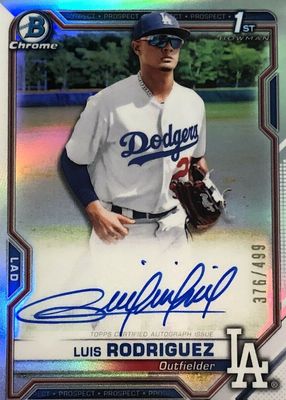 2021 Bowman Chrome #CPA-LR Prospect Auto - Refractor /499 (1st)