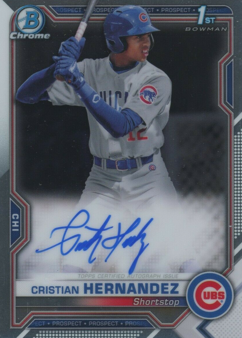 2021 Bowman Chrome 1st Bowman Cristian Hernandez Mojo Refractor RC #BCP-171  - Legends Fan Shop