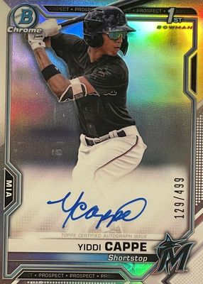 2021 Bowman Chrome #CPA-YC Prospect Auto - Refractor /499 (1st)