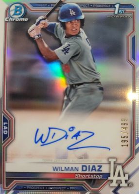 2021 Bowman Chrome #CPA-WD Prospect Auto - Refractor /499 (1st)