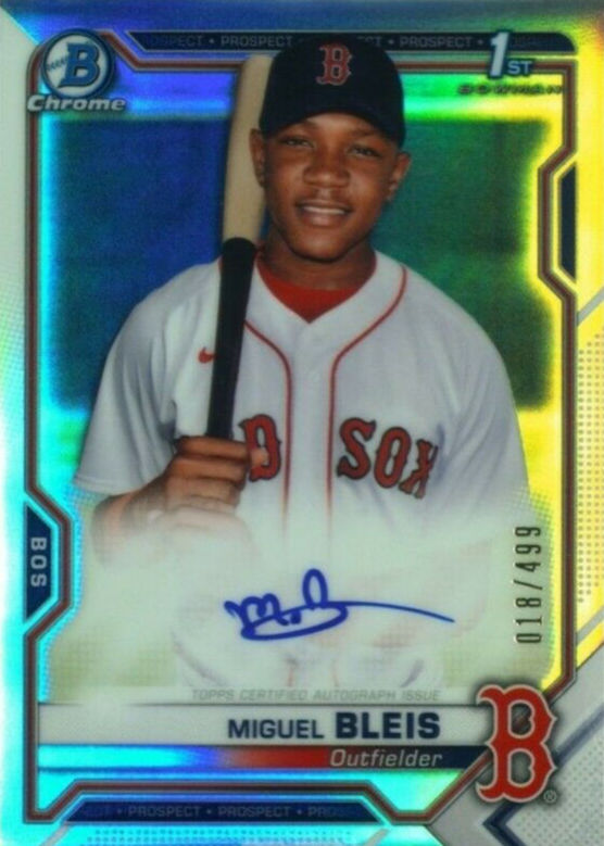 Miguel Bleis 2021 Bowman Chrome #CPA-MBL Prospect Auto 