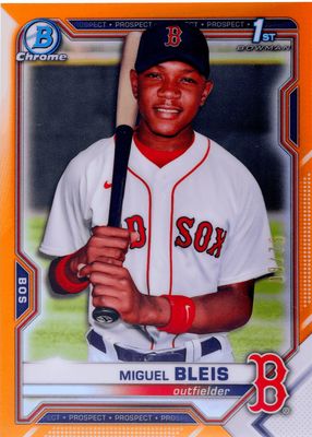 Miguel Bleis 2021 Bowman Chrome #CPA-MBL Prospect Auto (1st