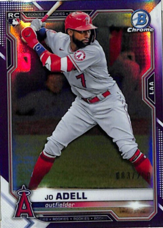 Jo Adell 2021 Bowman Chrome #42 Purple Refractor /250 Rookie BGS 9.5