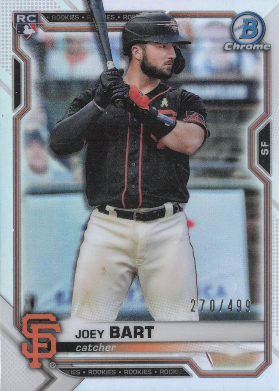 Joey Bart 2021 Bowman Chrome #23 Refractor /499 Price Guide