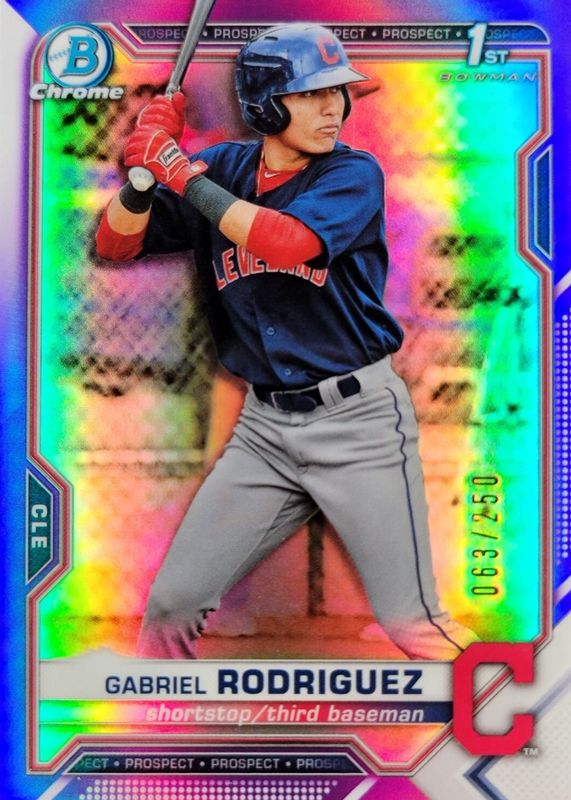 2021 Bowman Chrome #BCP-180 Prospects - Purple Refractor /250 (1st)