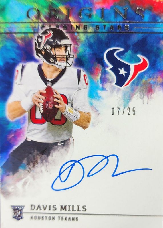 Davis Mills 2021 Origins #PSS-DM Passing Stars Signatures (/25) Rookie RAW