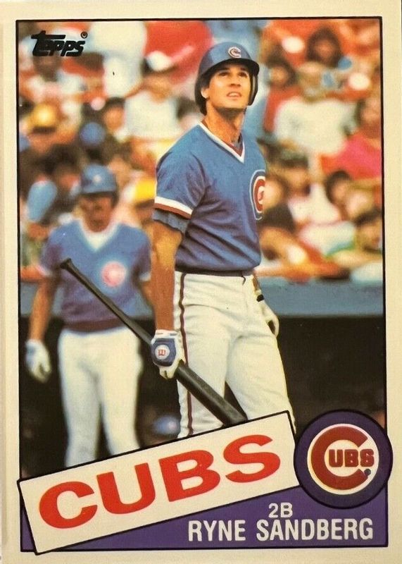 thumbnail image 2 of 1987 Topps Ryne Sandberg Baseball Card #680 - Near Mint Condition Chicago Cubs 2 of 11