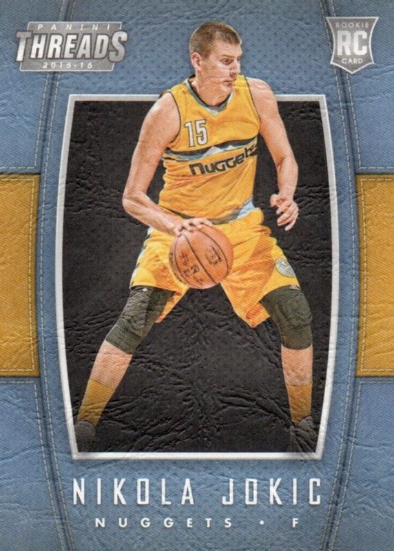 Nikola Jokic 2015 Threads #241 Leather Rookies Rookie SGC 10