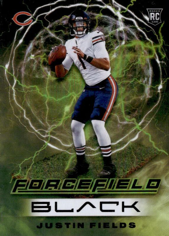 Justin Fields 2021 Black #FF-18 ForceField /(SSP) Rookie PSA 8