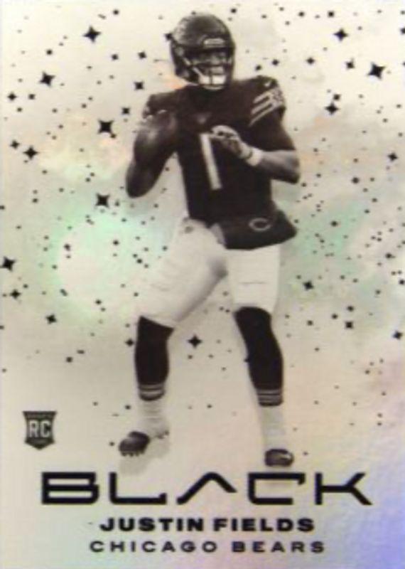 Justin Fields 2021 Black #WN-31 White Night /(SSP) Rookie RAW