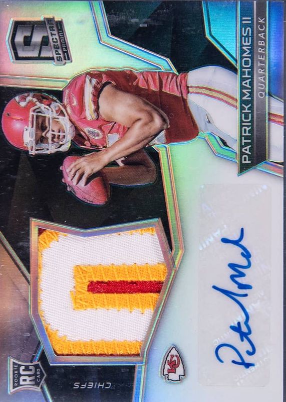 Patrick Mahomes II 2017 Spectra #204 Rookie Patch Auto /99