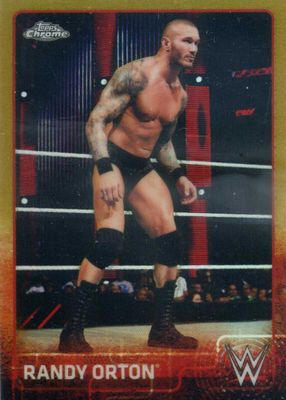 2015 Topps Chrome WWE #54 Gold Refractor /50