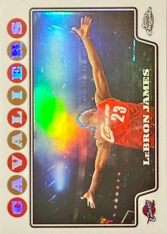 LeBron James 2008 Topps Chrome #23 Refractor PSA 9