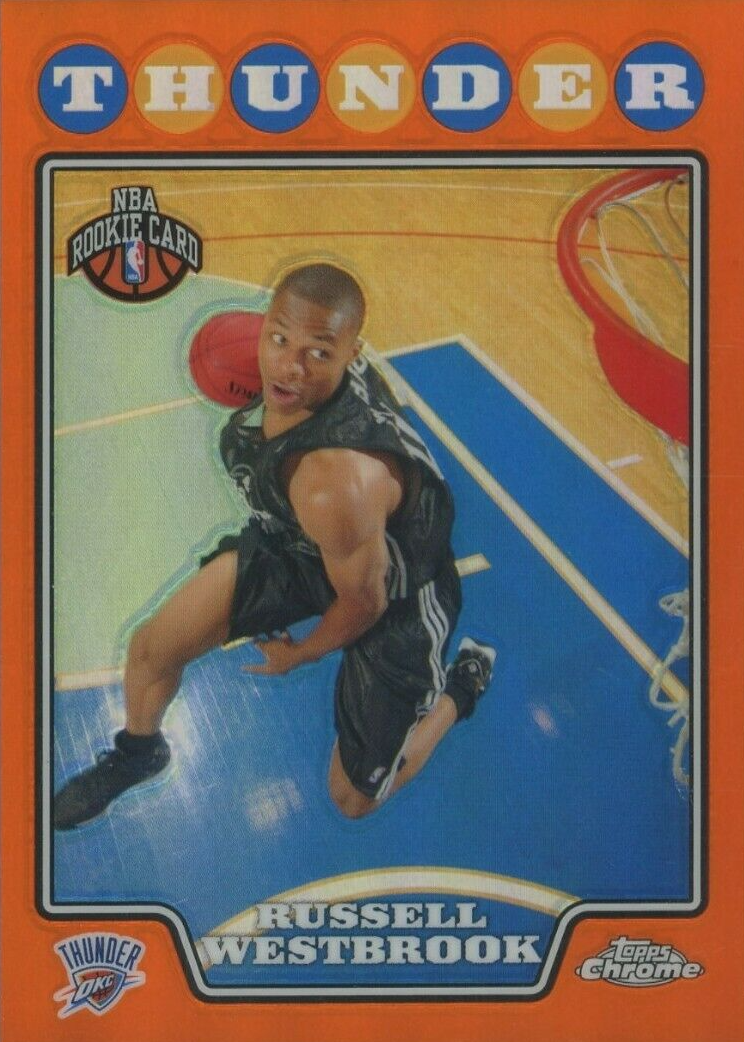 Russell Westbrook 2008-09 Topps Chrome Refractors Rookie Card #184